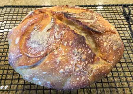 A loaf of sourdough bread